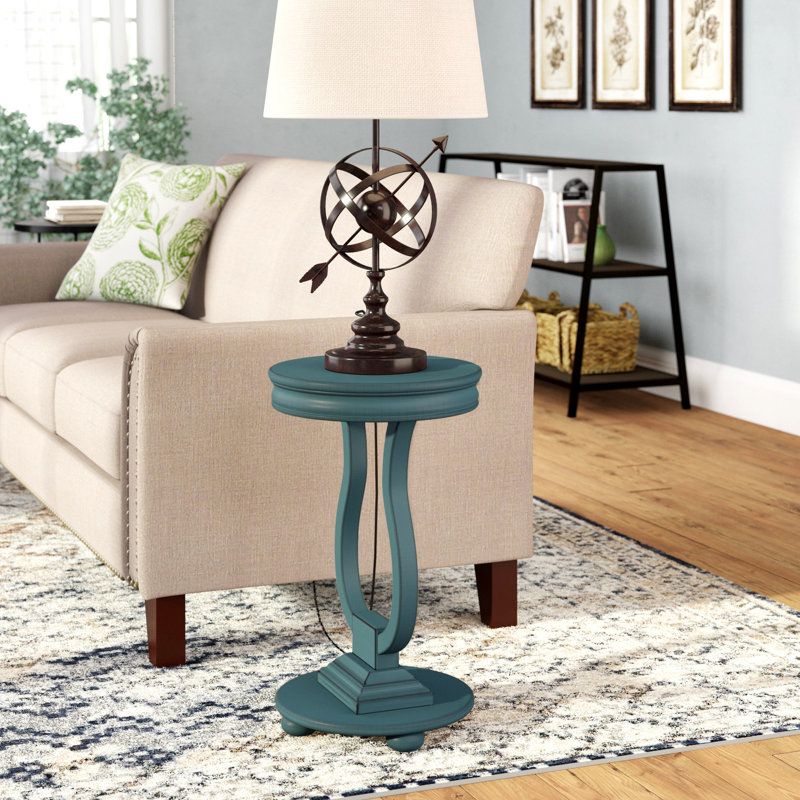 Three Posts Marcelino Tray Top Pedestal End Table & Reviews Wayfair